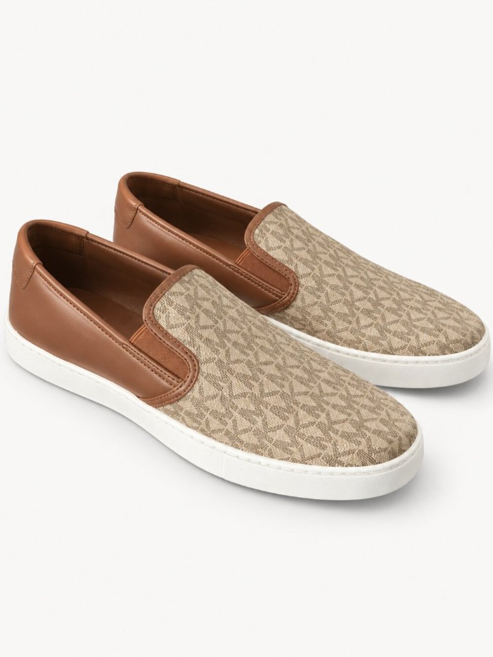 Michael Kors Men’s Slip-On Casual Sneakers Brown Beige Size 10 Brand New.